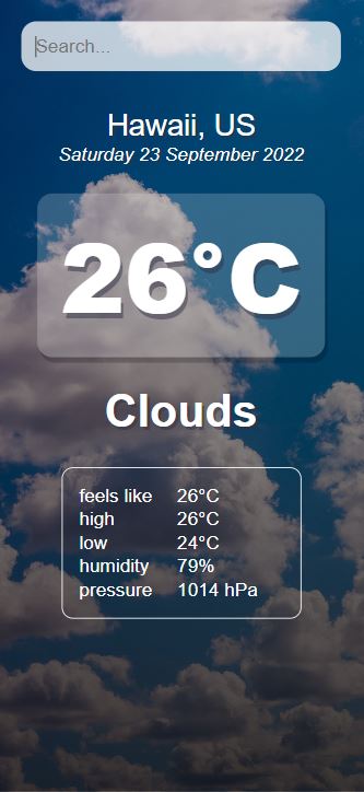 weather app cloudy screen